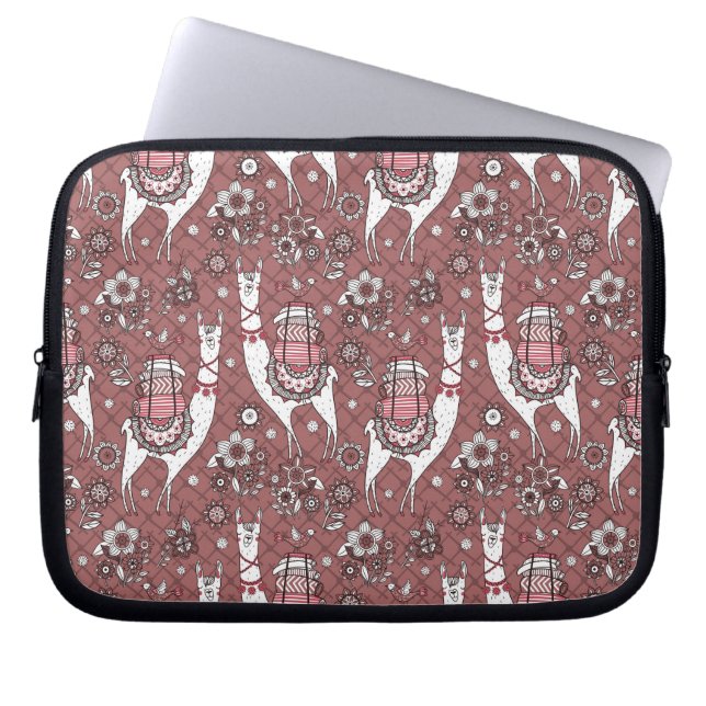 Funda Para Portátil Modelo divertido de las llamas (Frente)