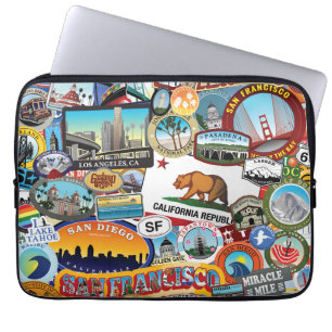 Funda Para Portátil Modelo estupendo del collage del pegatina de