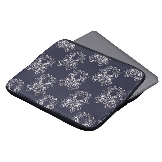 Funda Para Portátil modelo floral de la marina de guerra del estilo (Superior anverso)