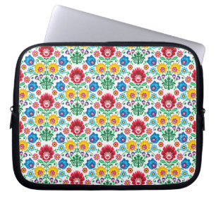 Funda Para Portátil Modelo floral del arte popular del corazón