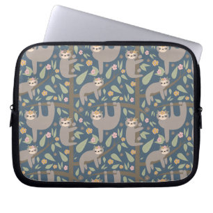 Funda Para Portátil Modelo floral lindo de la pereza
