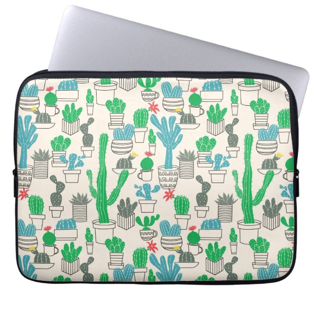 Funda Para Portátil Modelo floral natural lindo de los cactus (Frente)