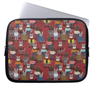 Funda Para Portátil Modelo fresco del gato del inconformista