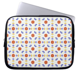 Funda Para Portátil Modelo geométrico de la flor de neón del arte