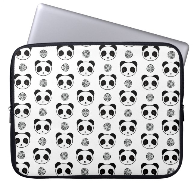 Funda Para Portátil Modelo Kawaii Panda Mandala (Frente)