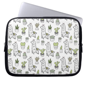 Funda Para Portátil Modelo lindo de la alpaca y del cactus