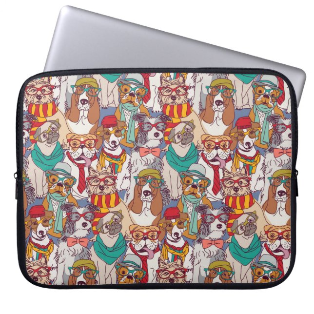 Funda Para Portátil Modelo lindo de la moda del perrito (Frente)