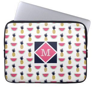 Funda Para Portátil Modelo lindo del Doodle de la piña y de la sandí