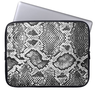 Funda Para Portátil Modelo negro y blanco del piel de serpiente
