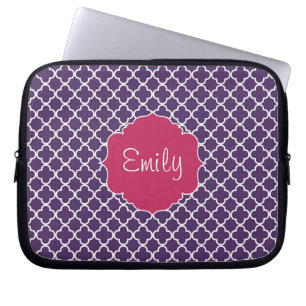Funda Para Portátil Modelo púrpura de Quatrefoil