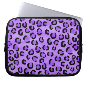 Funda Para Portátil Modelo púrpura del estampado leopardo