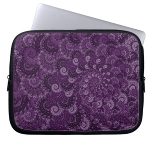 Funda Para Portátil Modelo púrpura del fractal del remolino