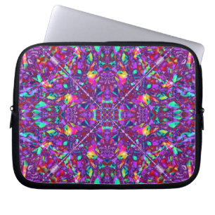 Funda Para Portátil Modelo púrpura del Hippie de la mandala