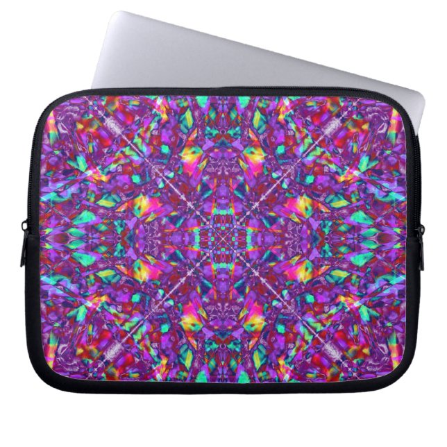 Funda Para Portátil Modelo púrpura del Hippie de la mandala (Frente)