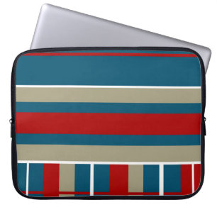 Funda Para Portátil Modelo rayado blanco del moreno fresco del rojo
