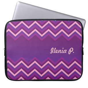 Funda Para Portátil Modelo retro de Chevron del zigzag de la manga del