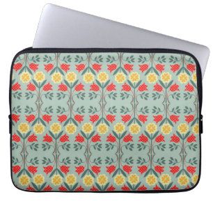 Funda Para Portátil Modelo retro floral del inconformista del fairisle