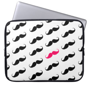 Funda Para Portátil Modelo rosado y negro femenino divertido del