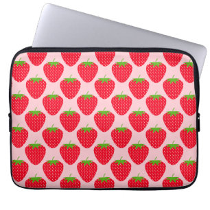 Funda Para Portátil Modelo rosado y rojo de la fresa