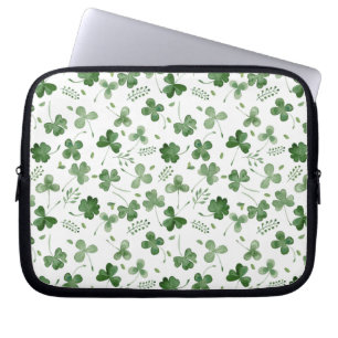 Funda Para Portátil Modelo suave del trébol de la acuarela