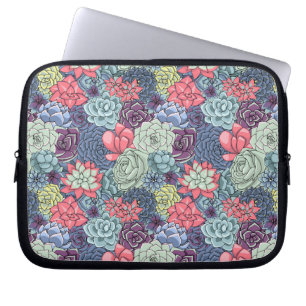 Funda Para Portátil Modelo suculento colorido