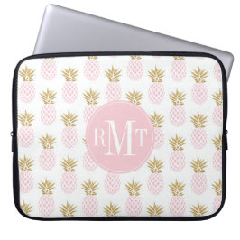 Funda Para Portátil Modelo tropical de la piña del falso oro elegante