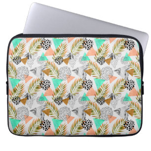 Funda Para Portátil Modelo tropical geométrico abstracto de la hoja
