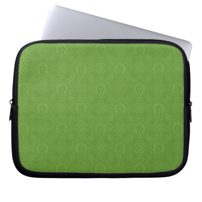 Funda Para Portátil Modelo verde afortunado de los iconos (Frente)