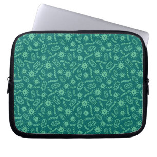 Funda Para Portátil Modelo verde de los microbios