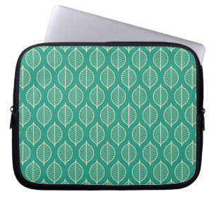 Funda Para Portátil Modelo verde estilizado de la hoja