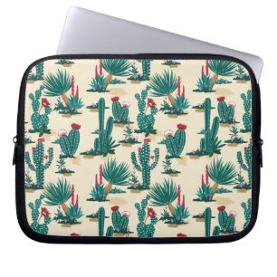 Funda Para Portátil Modelo verde y rojo del cactus