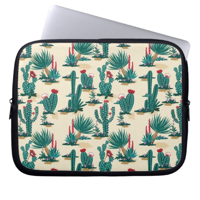 Funda Para Portátil Modelo verde y rojo del cactus (Frente)