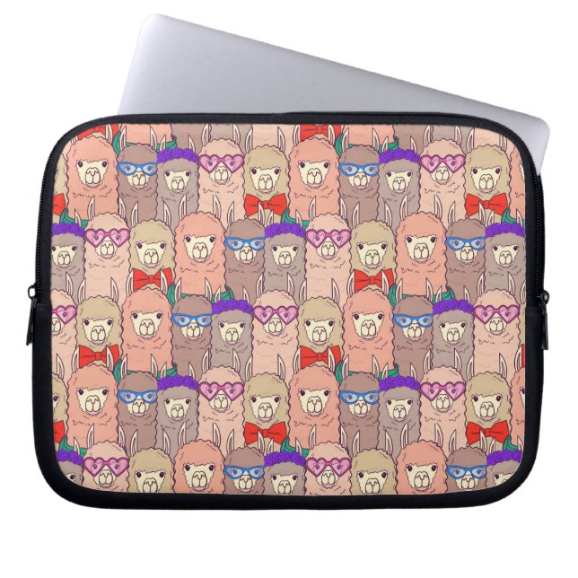 Funda Para Portátil Modelo vestido de moda de la llama (Frente)