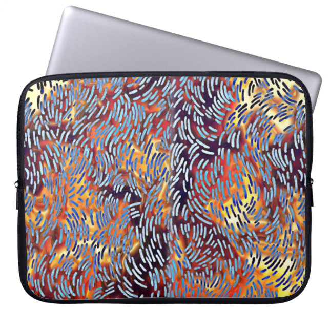 Funda Para Portátil Modern Abstract Art Red Yellow Black (Frente)