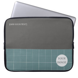 Funda Para Portátil Modern Blueprint Geometric Grid Laptop Sleeve LS01