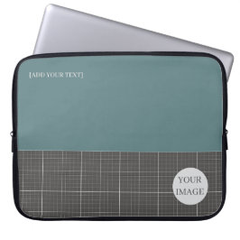 Funda Para Portátil Modern Blueprint Geometric Grid Laptop Sleeve LS02