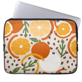 Funda Para Portátil Modern Citrus Fruit Geometric Warm Retro