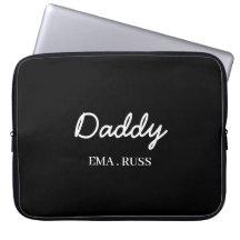 Modern Dad Kids Names Father’s Day Script Black