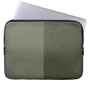 Funda Para Portátil Modern Moss Green Textured Laptop Sleeve (Personal