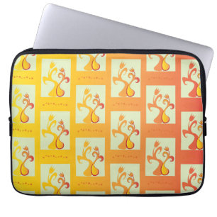 Funda Para Portátil Modern Sunny yellow Tulip Couple illustration