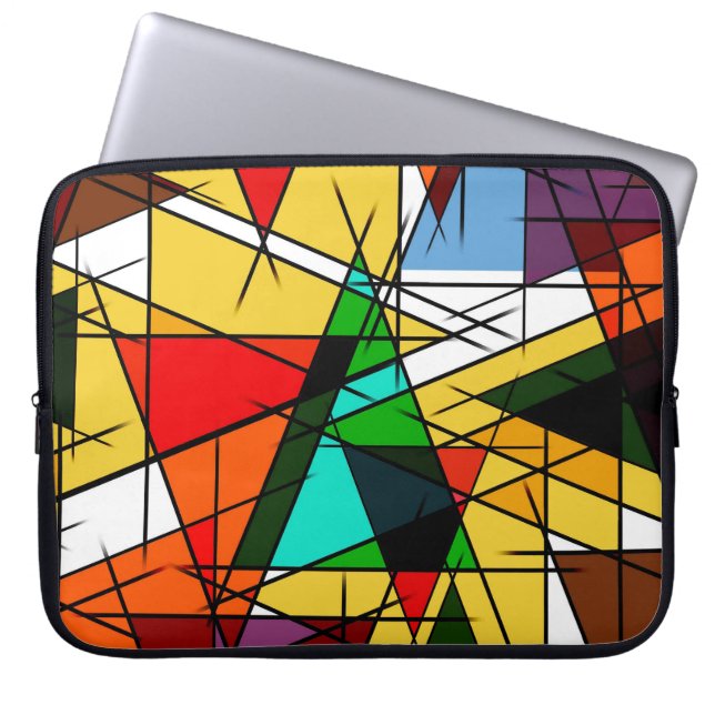 Funda Para Portátil Modern Triangle Colorful Geometric  (Frente)
