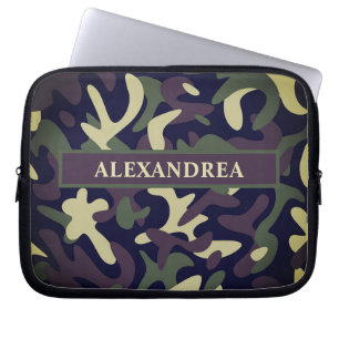 Funda Para Portátil Moderna camuflaje militar camuflaje verde personal