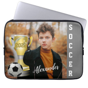 Funda Para Portátil Moderna foto y nombre para el deporte de fútbol gr