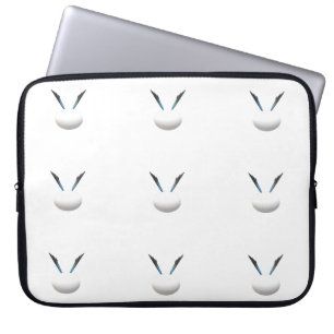 FUNDA PARA PORTÁTIL MODERNA GLOBAS BLANCAS DE ARTE MÍNIMO