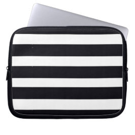 Funda Para Portátil Moderna Moda Guay Clásica En Blanco Y Negro A Raya