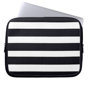 Funda Para Portátil Moderna Moda Guay Clásica En Blanco Y Negro A Raya