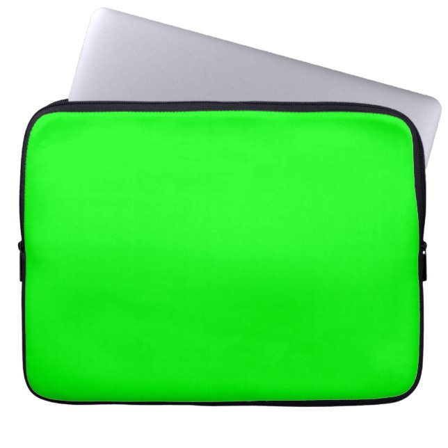 Funda Para Portátil Moderna pantalla verde neón brillante sólido plano (Frente)