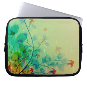 Funda Para Portátil Moderna primavera floral Resumen de arte