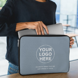 Funda Para Portátil Moderna promoción de texto y logotipo de negocios