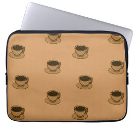 Funda Para Portátil Moderno café café marrón de mediados de siglo